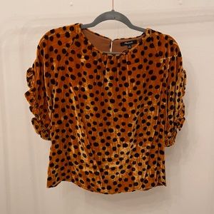 Madewell M Velvet Leopard Top